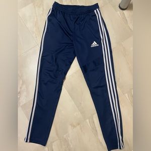 Size Large youth Blue adidas track pants
